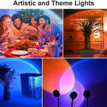 Sunset Projection Lamp – USB Rainbow Mood Light