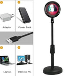 Sunset Projection Lamp – USB Rainbow Mood Light